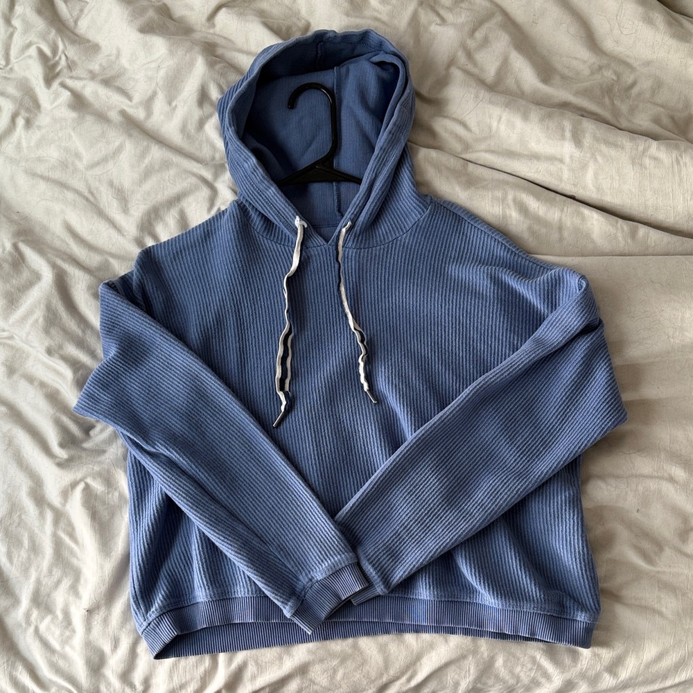 Aerie Light Blue Knit Hoodie